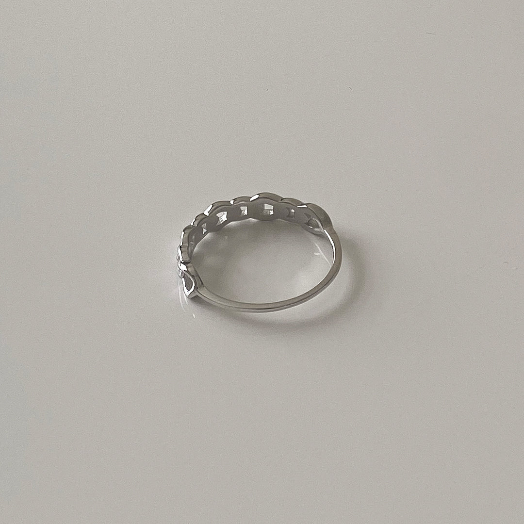 Back view of CHESI 925 sterling silver Half Chain Ring